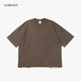 BLOW THROUGH ショート丈 SHORT SS TEE, DAMAGED & REACTIVE DYED 6.8oz