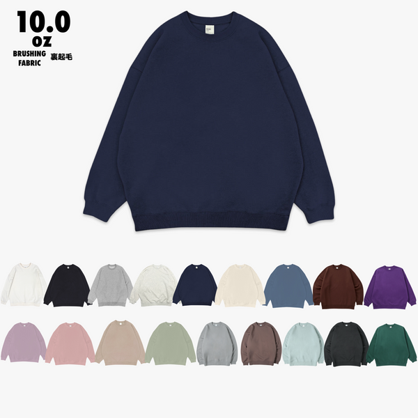 WRAP UP CREW SWEAT / 裏起毛 Brushing fabric 10.0oz