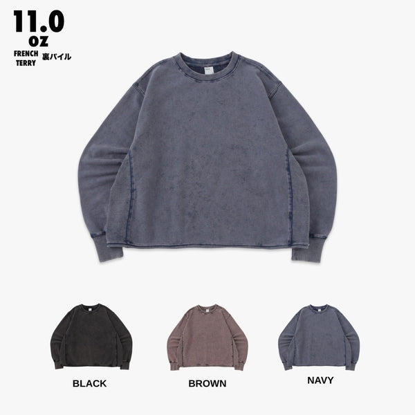 FROST TONE CREW SWEAT / 裏パイル FRENCH TERRY 11.0oz – MUHAKU
