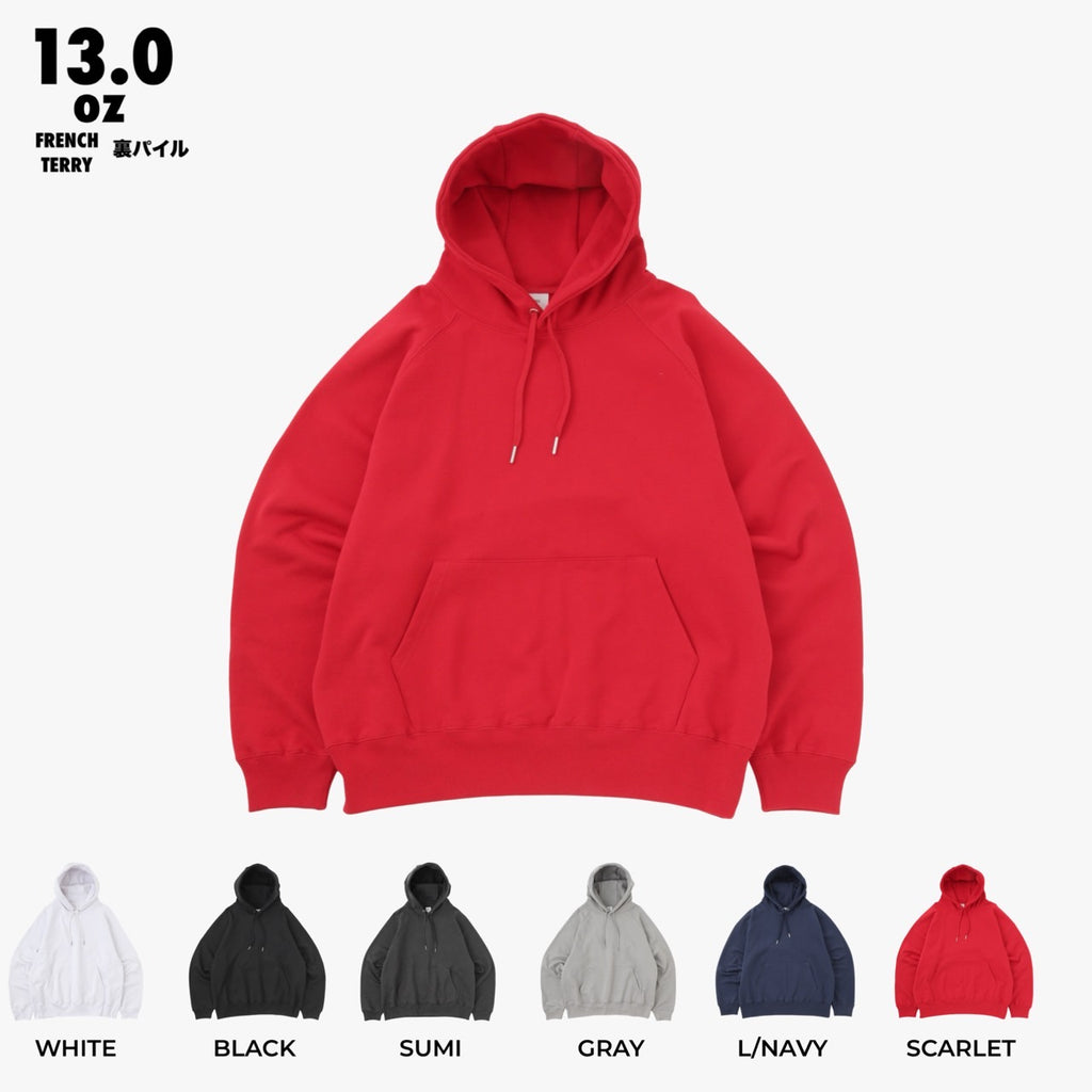 WRAP UP HOODIE SWEAT / RAGLAN SLEEVE / 裏パイル FRENCH TERRY