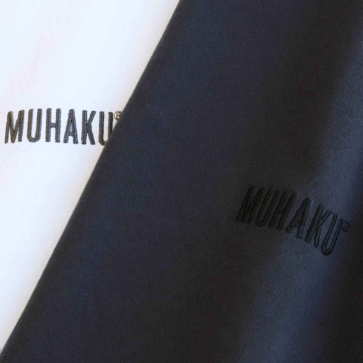 MUHAKU ロゴ刺繍 BLOW THROUGH ショート丈 SHORT SS TEE 6.5oz