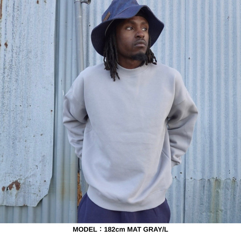 WRAP UP CREW SWEAT / 裏起毛 Brushing fabric 10.0oz